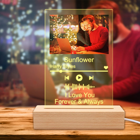 Personalized Custom Acrylic Song With Optional QR Song Code Acrylic Album Cover Clear Acrylic Display Plaque